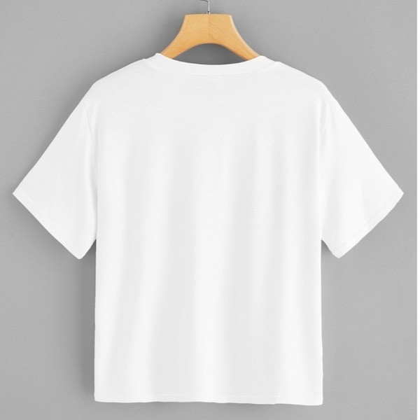 Alkalmi női póló fehér színben, mintával