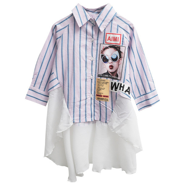 Stílusos, hosszú ujjú, rátétes gyermeking lányoknak