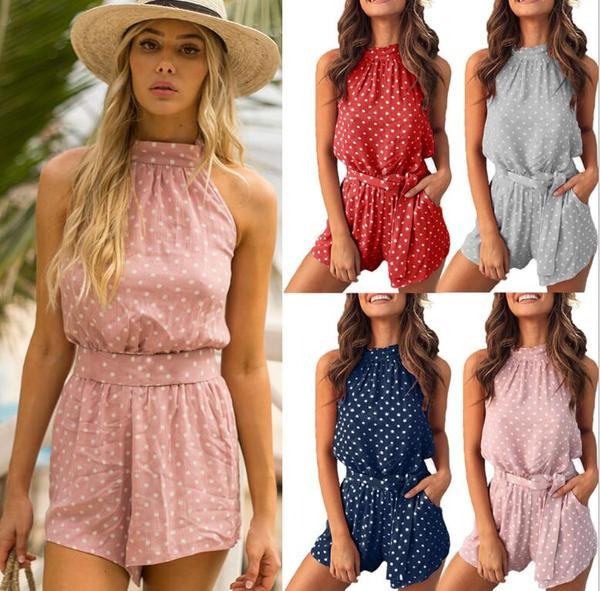 Női alkalmi kombiné több színben pöttyökben