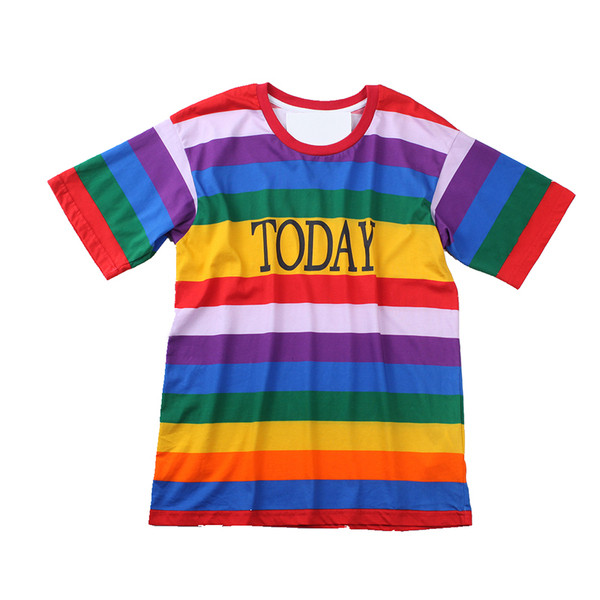 Alkalmi női póló felirattal, színes nyomattal