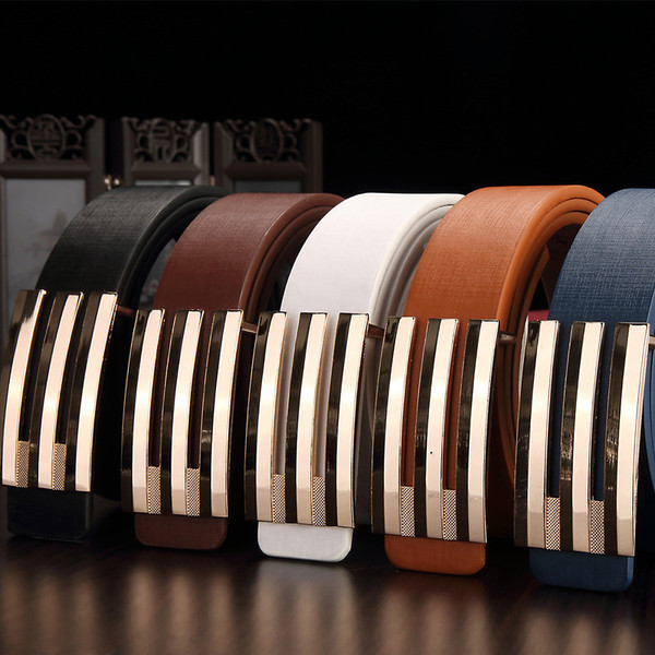 Cureaua barbateasca moderna in diferite culori cu catarama metalica