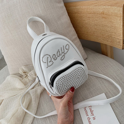 Μοντέρνο γυναικείο έκο δερμάτινο σακίδιο σε έξι χρώματα με διακόσμηση και μεγάλη λαβή