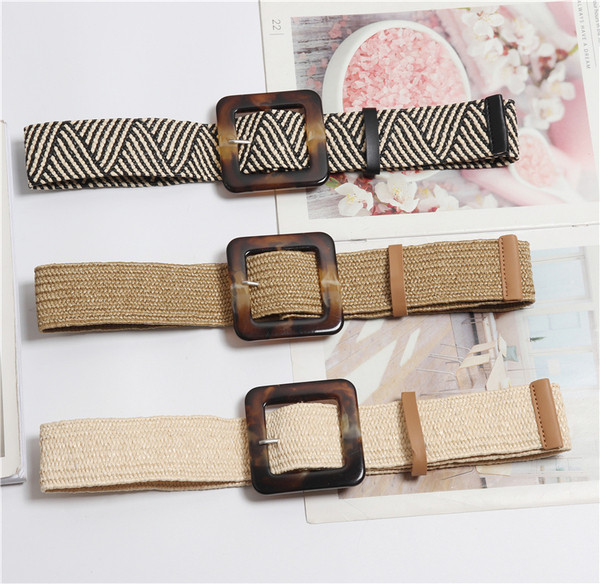 Napi női öv három színben, négyzet alakú csattal