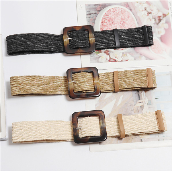 Napi női öv három színben, négyzet alakú csattal