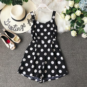 Modern női jumpsuit pöttyökkel több színben