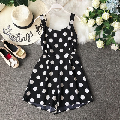 Modern női jumpsuit pöttyökkel több színben