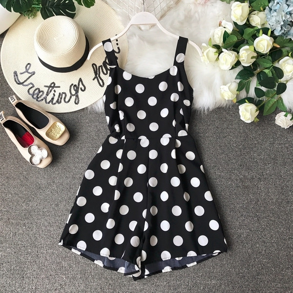 Modern női jumpsuit pöttyökkel több színben