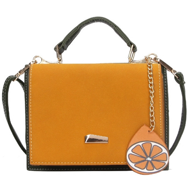 Modern női táska két színű öko velúrból, rövid és hosszú füllel