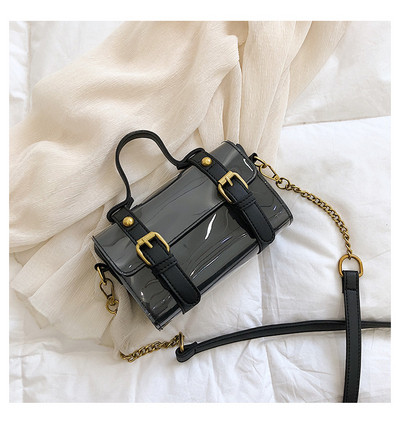 Stílusos női lakkbőr táska három színben, fém elemekkel, rövid és hosszú fogantyúval