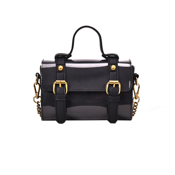 Stílusos női lakkbőr táska három színben, fém elemekkel, rövid és hosszú fogantyúval