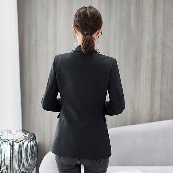 Stílusos női kabát kék és fekete színben