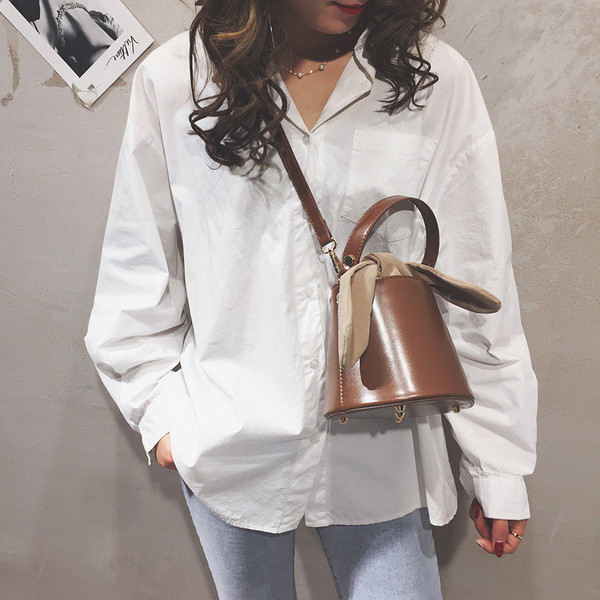 Modern női táska két színben, eco bőrből, rövid és hosszú füllel