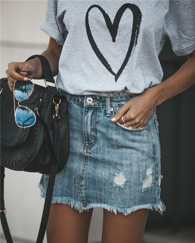 Alkalmi női póló fehér és szürke rátéttel