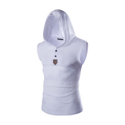 Modern férfi felső több színben gombokkal és kapucnival