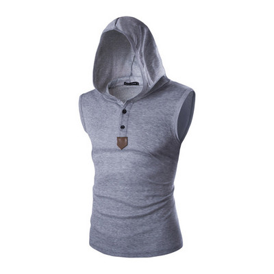 Modern férfi felső több színben gombokkal és kapucnival