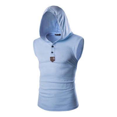 Modern férfi felső több színben gombokkal és kapucnival