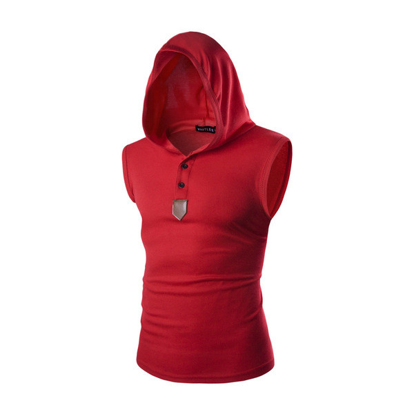 Modern férfi felső több színben gombokkal és kapucnival