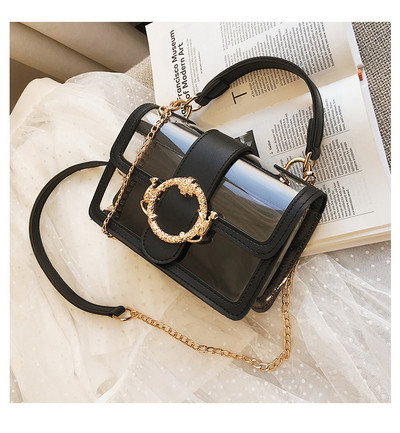 Stílusos női táska öt színben fém díszítéssel, rövid és hosszú füllel