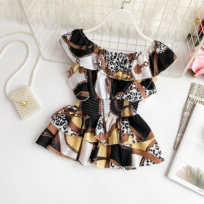 Μοντέρνα γυναικεία μπλούζα σε διάφορα χρώματα με πολύχρωμο πριντ