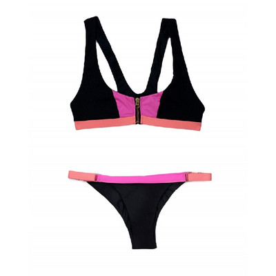 Modern női fürdőruha cipzárral, két színben