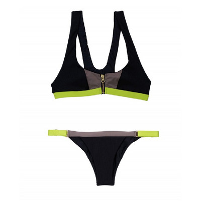 Modern női fürdőruha cipzárral, két színben