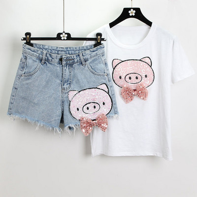 Stílusos női szett 3D elemekkel és alkalmazással