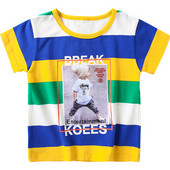 Gyerek póló két színben, fiús applikációval