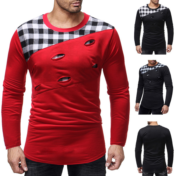 Alkalmi férfi blúz fekete és piros színben