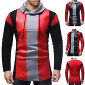 Modern férfi blúz két színben kapucnival