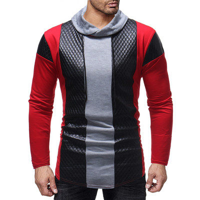 Modern férfi blúz két színben kapucnival