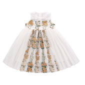 Rochie eleganta pentru copii alb cu broderie