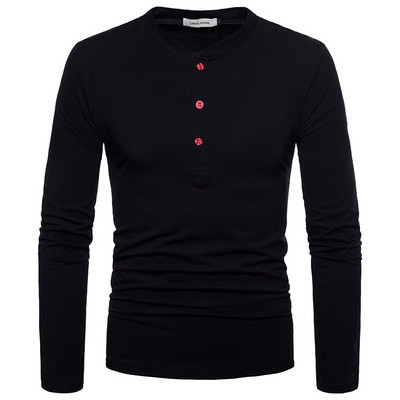 Casual ανδρική  μπλούζα  σε διάφορα χρώματα με κουμπιά