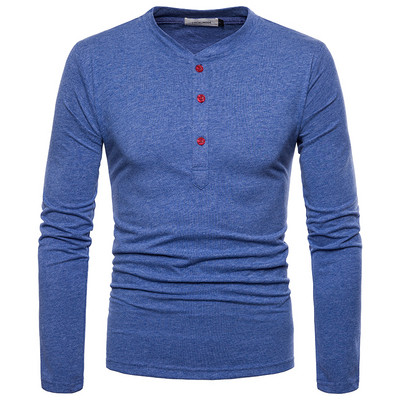 Casual ανδρική  μπλούζα  σε διάφορα χρώματα με κουμπιά