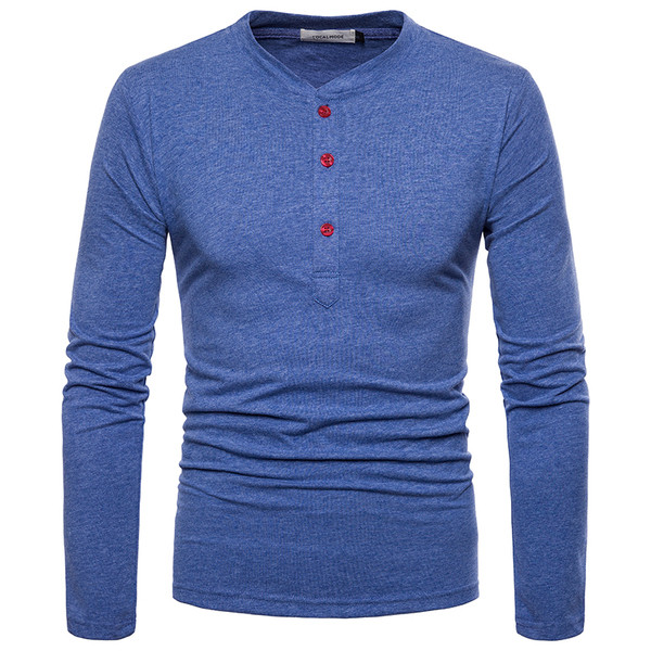 Casual ανδρική  μπλούζα  σε διάφορα χρώματα με κουμπιά