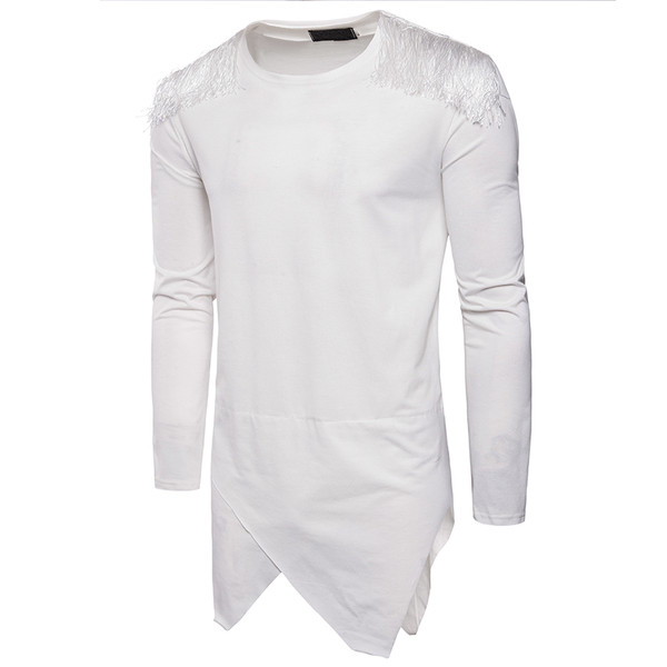 Μοντέρνα ανδρική μπλούζα  με περιθώρια σε ασσύμετρο  σε τρία χρώματα