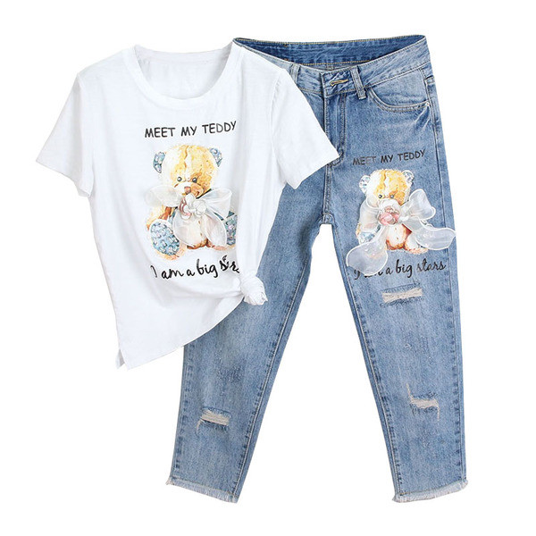 Napi, két részből álló női szett, rárakással