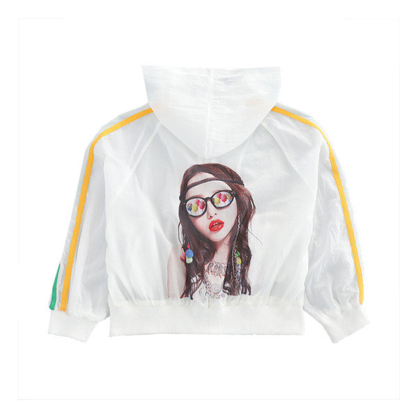 Gyerek tavaszi fehér kabát lányoknak