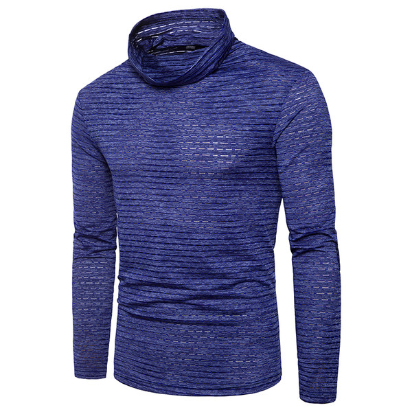 Modern férfi blúz magas gallérral, három színben