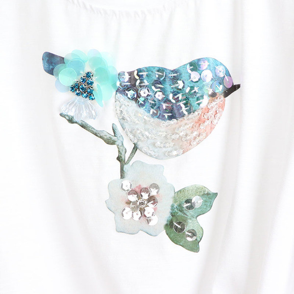 Stílusos női kétrészes szett hímzéssel