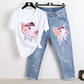 Μοντέρνο γυναικέιο σετ με κεντήματα