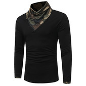 Bluză bărbătească modernă în trei culori cu guler înalt