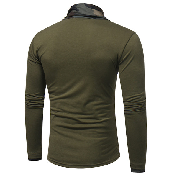 Bluză bărbătească modernă în trei culori cu guler înalt