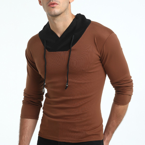 Férfi sport-alkalmi blúz három színben kapucnival