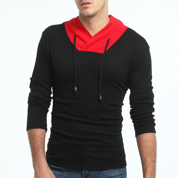 Férfi sport-alkalmi blúz három színben kapucnival