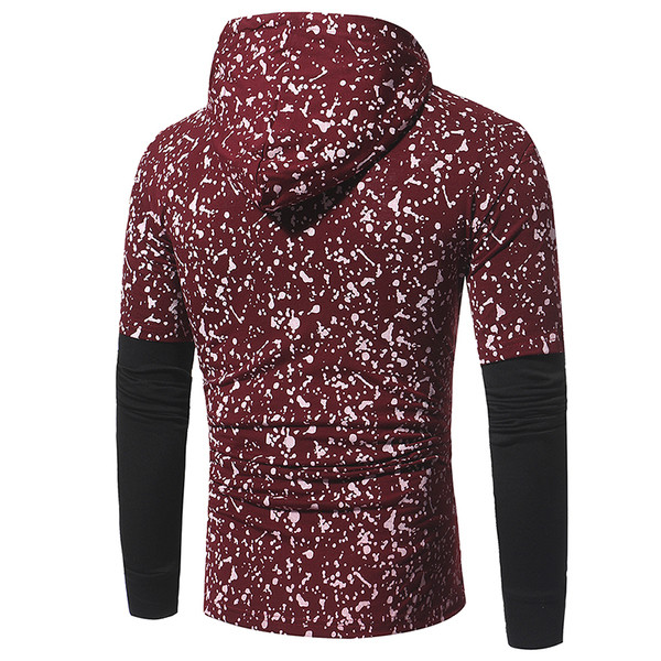 Férfi sportblúz két színben kapucnival