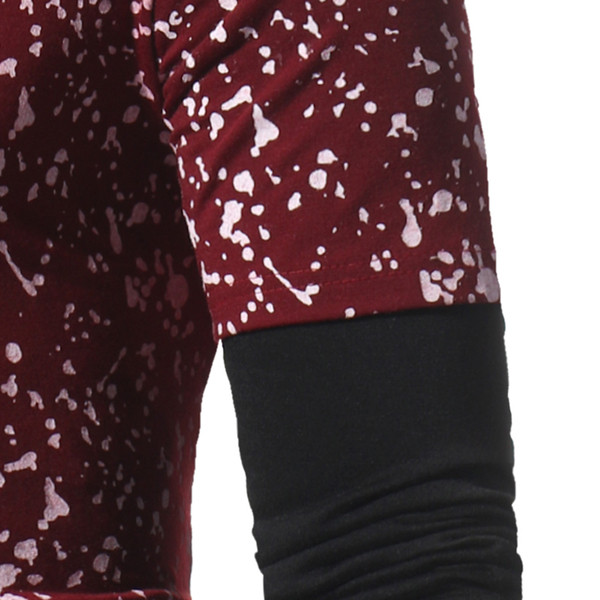 Férfi sportblúz két színben kapucnival