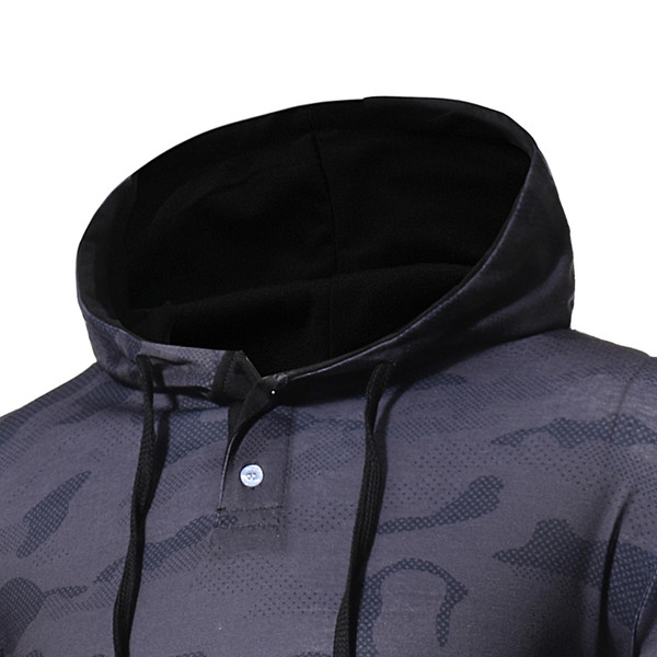 Bluză bărbătească modernă în două culori cu model de camuflaj