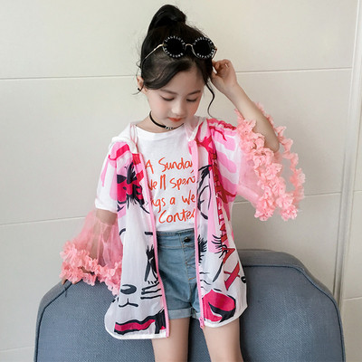 Geaca de primavara pentru copii cu gluga pentru fete