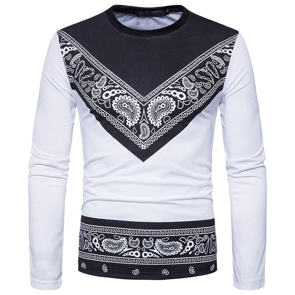 Μοντέρνα ανδρική μπλούζα  σε τρία χρώματα με λαιμόκοψη