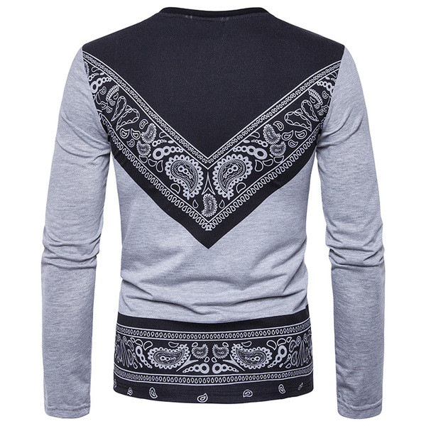 Μοντέρνα ανδρική μπλούζα  σε τρία χρώματα με λαιμόκοψη